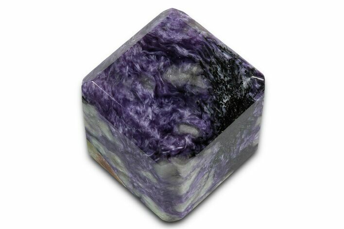 Polished Purple Charoite Cube - Siberia #335591